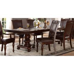 Lordsburg Double Pedestal Dining Table - Brown Cherry